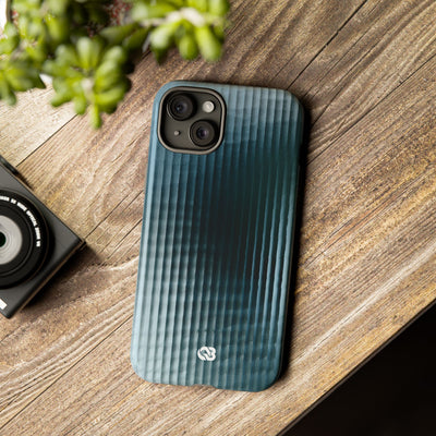 Blue Tough Phone Case for iPhone - Glacial Reeded Glass