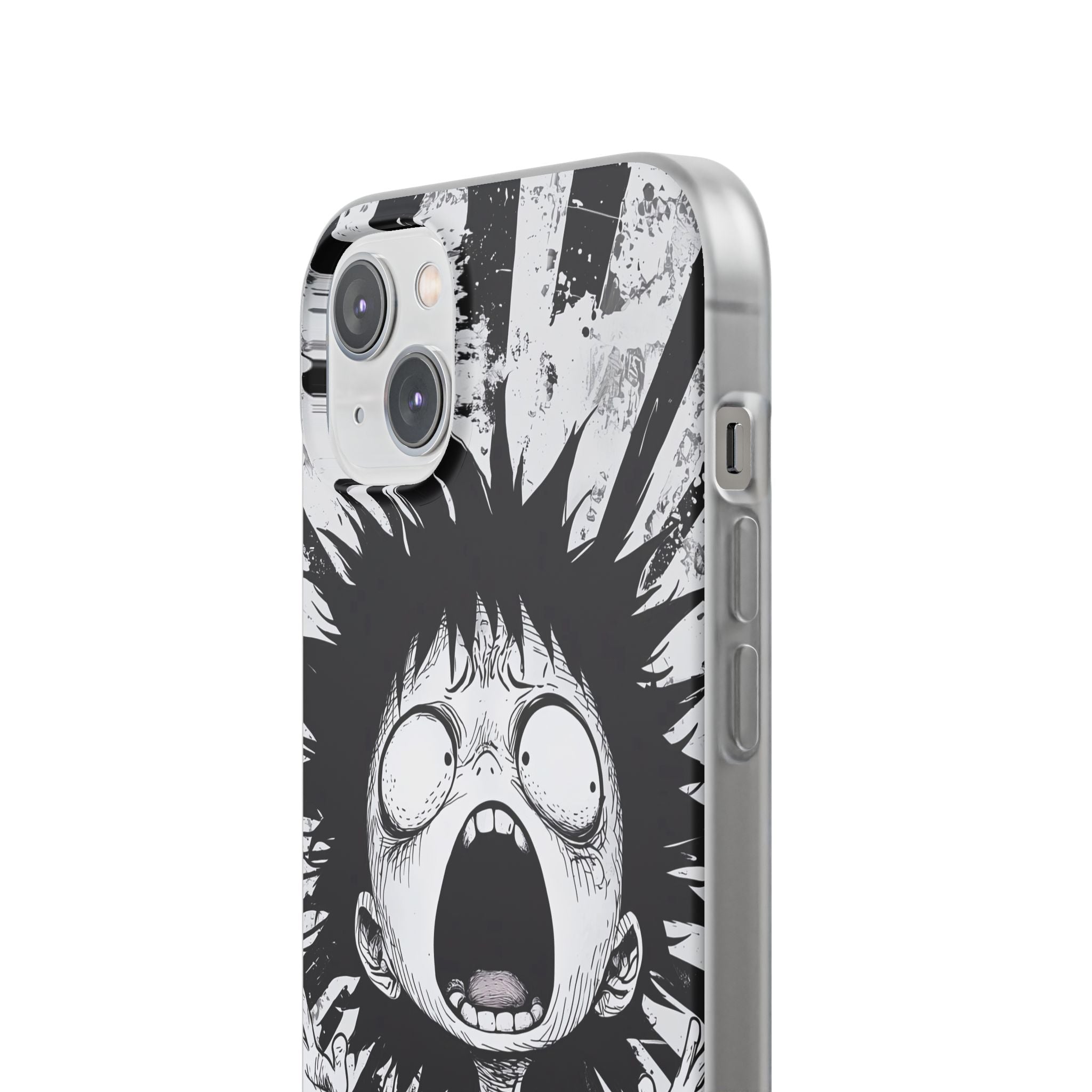 Chaotic Monochrome Scream · Soft Handyhülle für iPhone