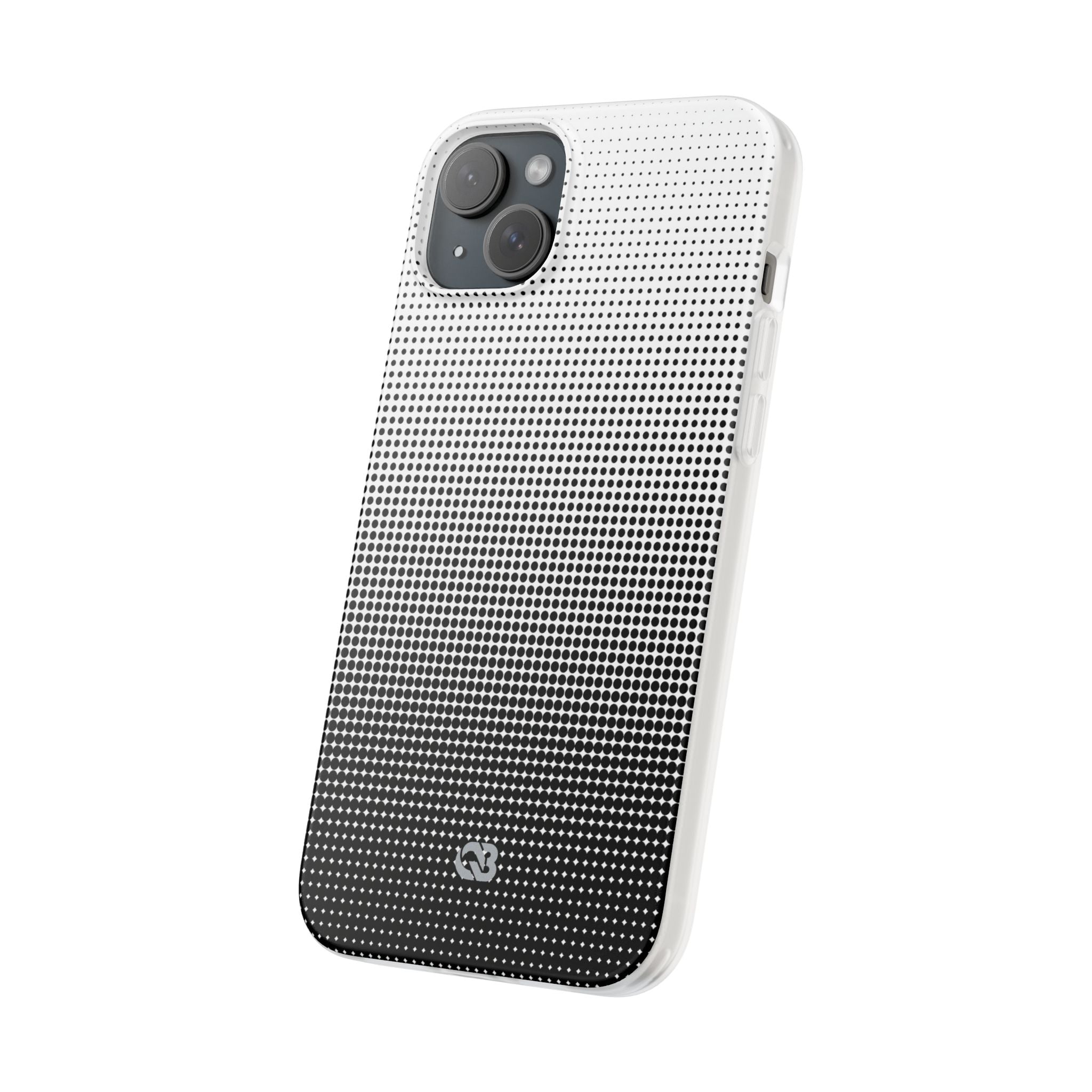 Black Lite Phone Case for iPhone - Obsidian Halftone Flux