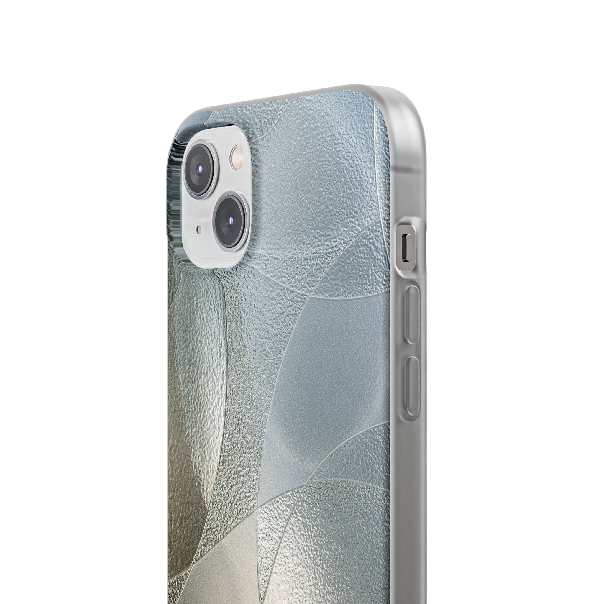 Silver Lite Phone Case for iPhone - Frosted Silver Mosaic