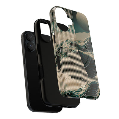 Green Tough 2.0 Magsafe Phone Case for iPhone - Lunar Moss Topography