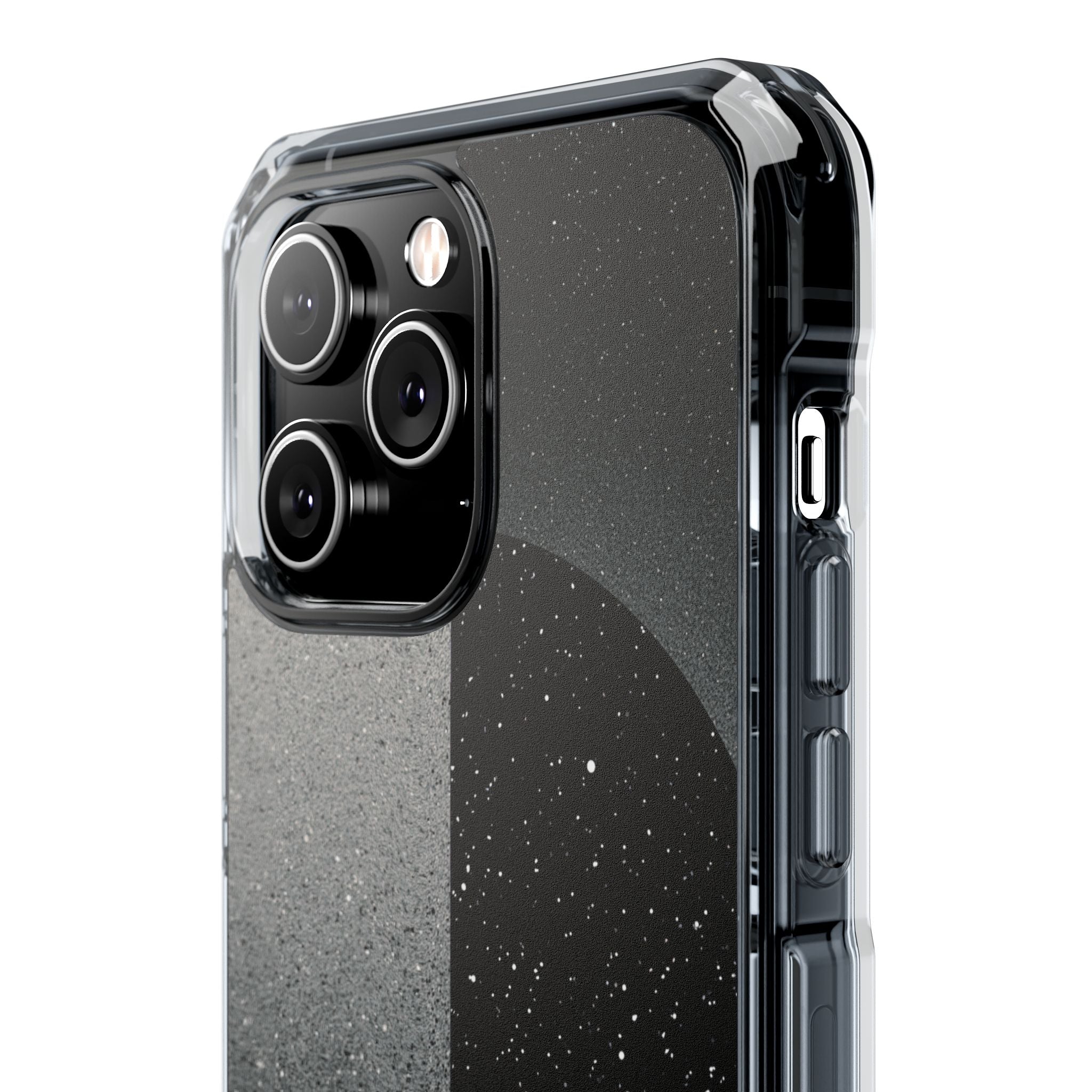 Black Impact MagSafe Phone Case for iPhone - Lunar Static Orbit