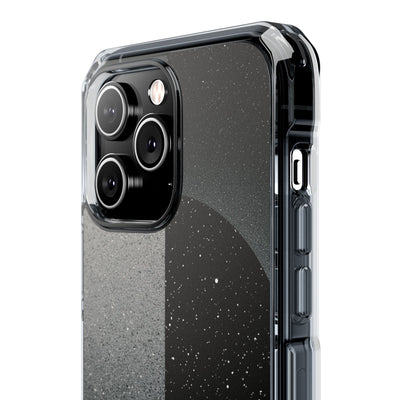 Black Impact MagSafe Phone Case for iPhone - Lunar Static Orbit