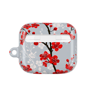 Scarlet Plum Blossom · Hard Case for AirPods & AirPods Pro · Red