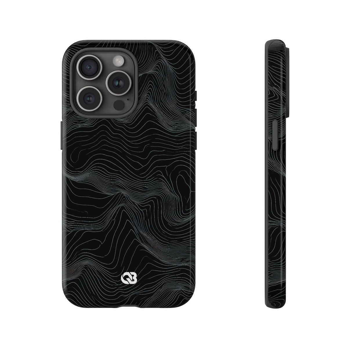 Obsidian Contour Elevation · Tough Phone Case for iPhone · Black
