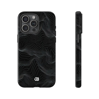 Obsidian Contour Elevation · Tough Phone Case for iPhone · Black