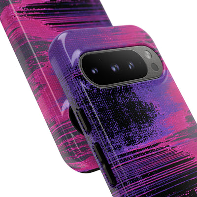 Neon Signal Shift · Tough Phone Case for Pixel ·  Purple