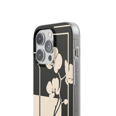 Beige Lite Phone Case for iPhone - Nocturnal Orchid Frame