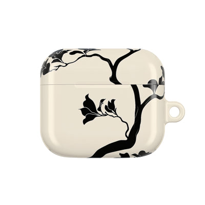 Ebony Magnolia · Hard Case for AirPods & AirPods Pro · Beige