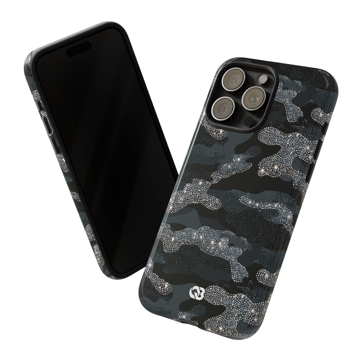 Glitter Shadow Camo · Tough Phone Case for iPhone · Black