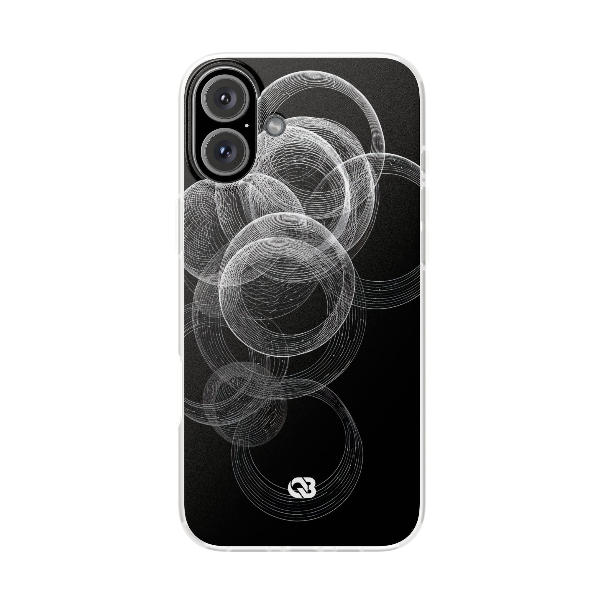 Black Lite Phone Case for iPhone - Kinetic Wireframe Orbit