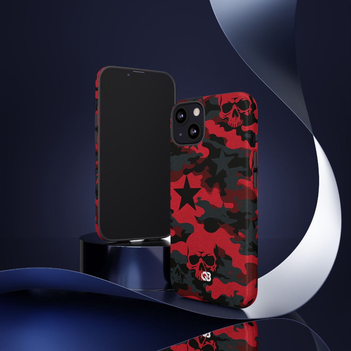 Crimson Skull Camo · Tough Phone Case for iPhone · Red