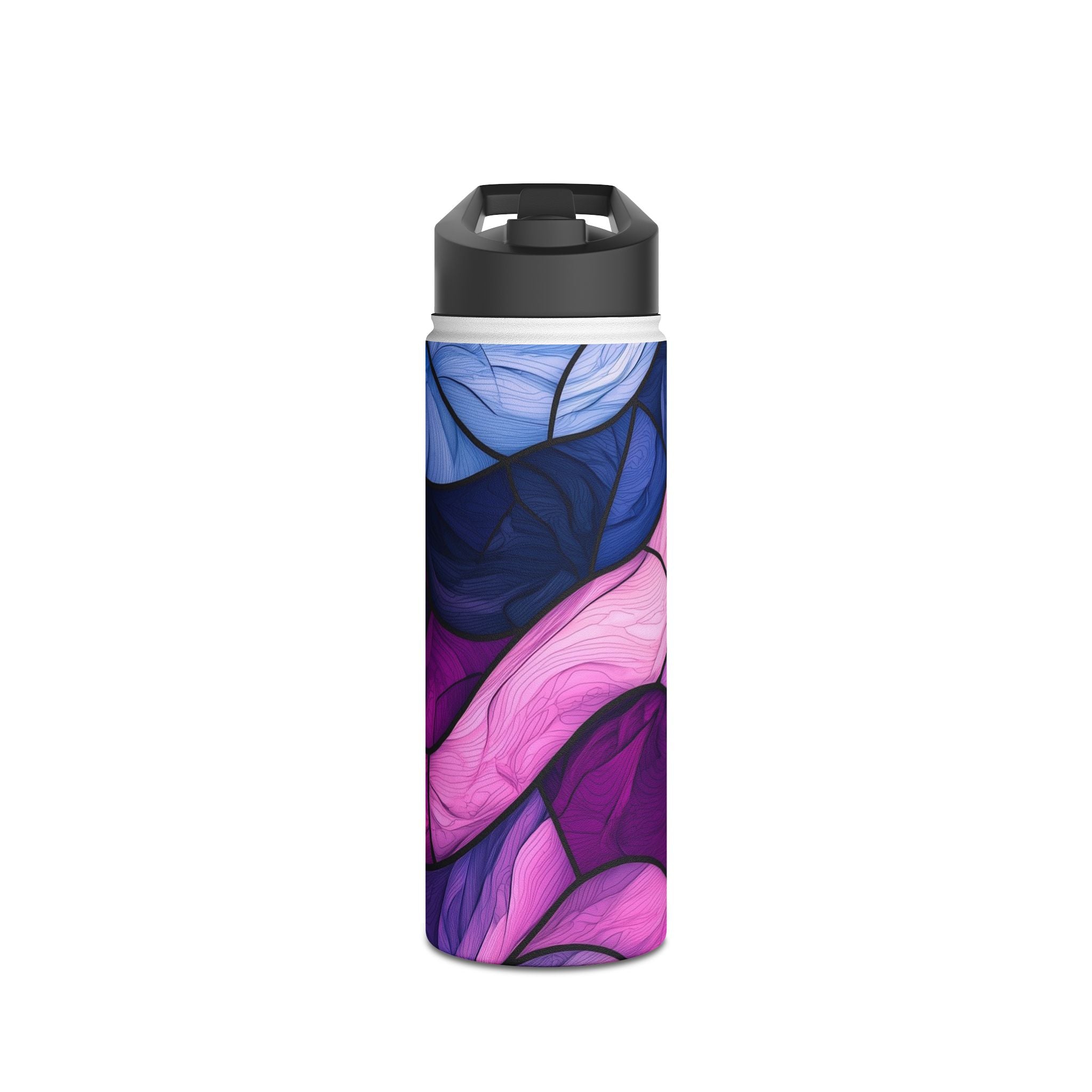 Purple Wavewood - Stainless Steel Water Bottle