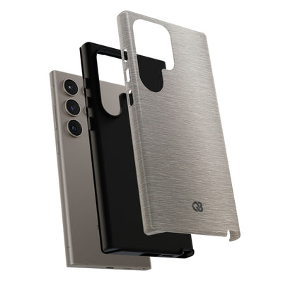 Brushed Silver Alloy · Tough Phone Case for Samsung · Silver