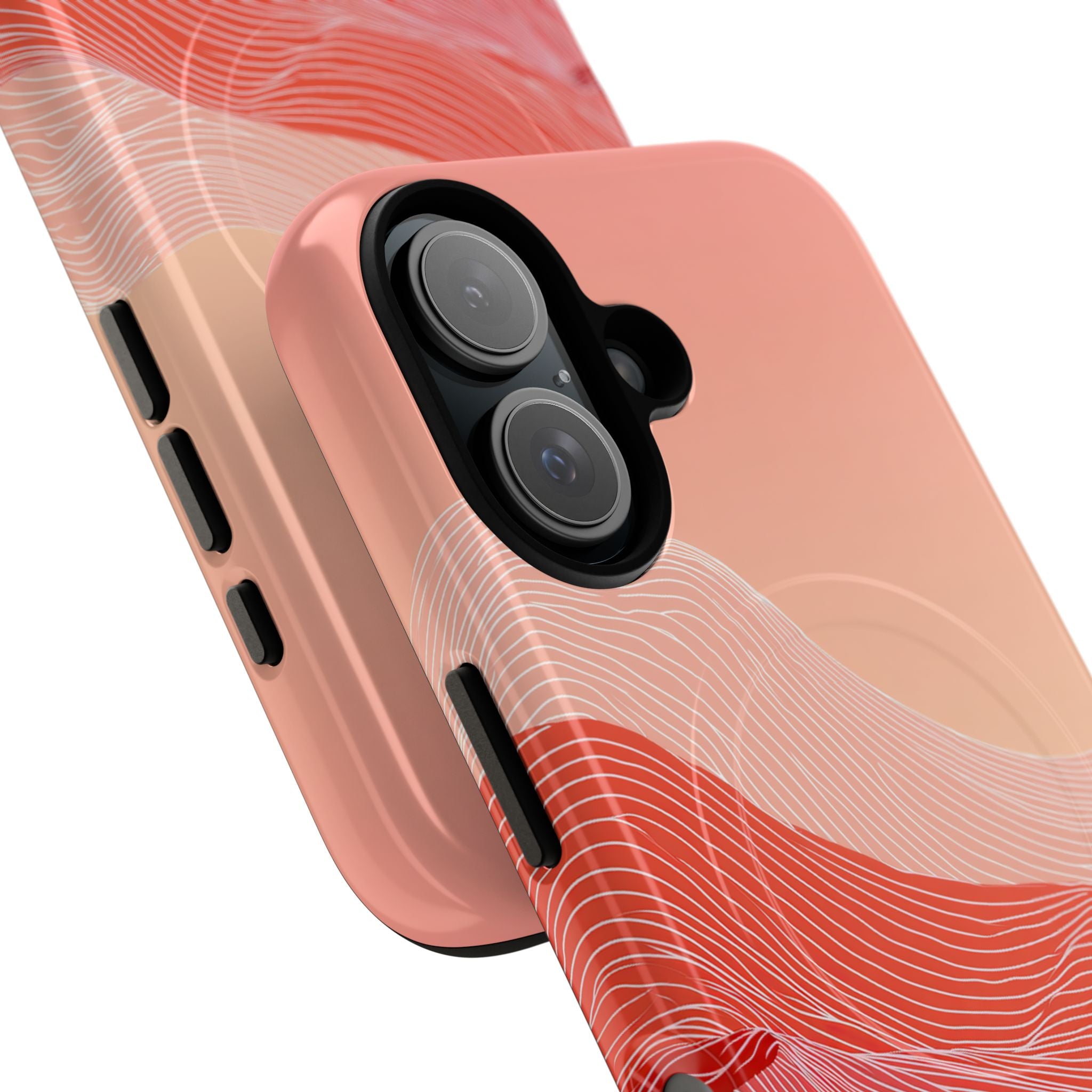 Red Tough 2.0 Magsafe Phone Case for iPhone - Crimson Ridge Contour