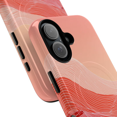 Red Tough 2.0 Magsafe Phone Case for iPhone - Crimson Ridge Contour