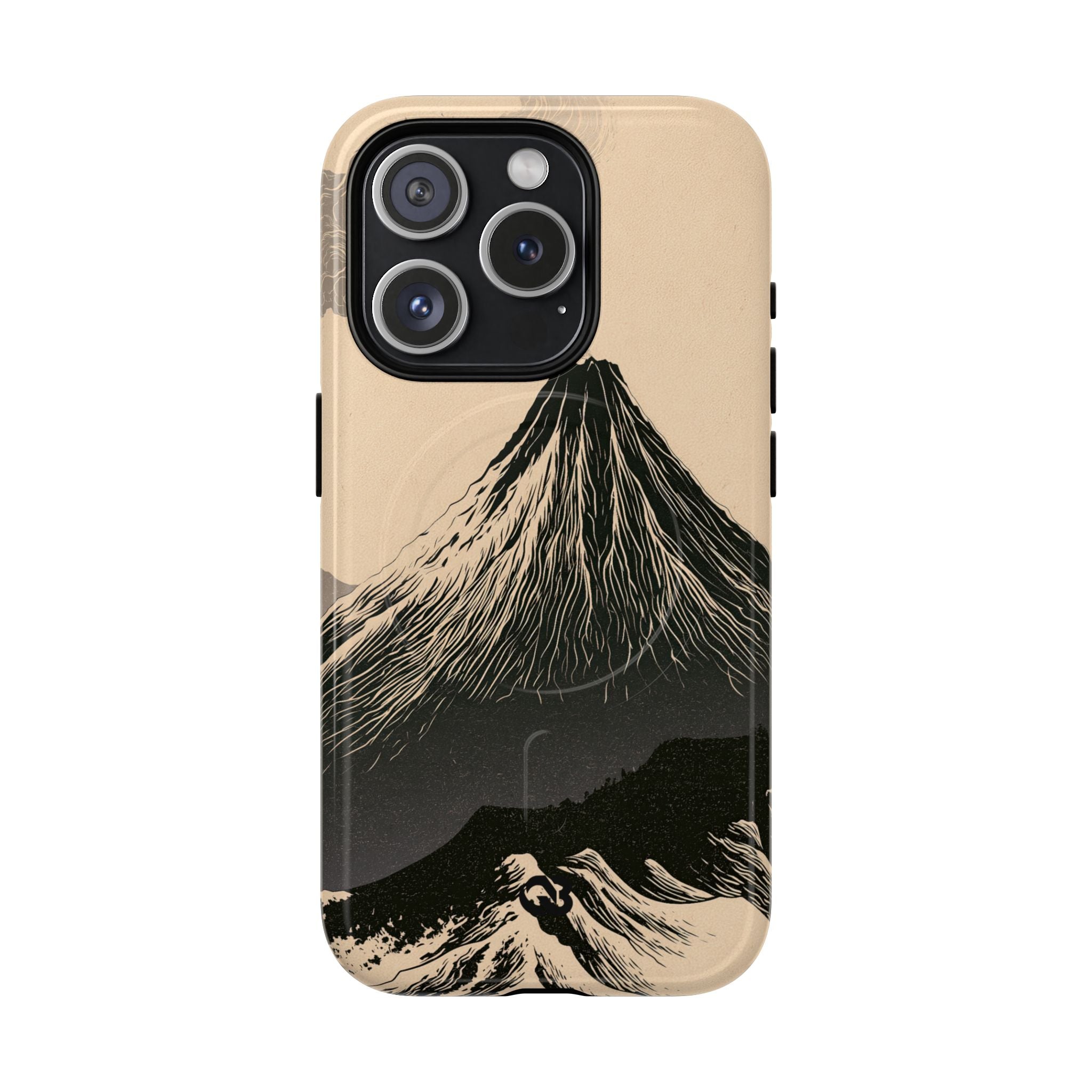 Beige Tough 2.0 Magsafe Phone Case for iPhone - Obsidian Ink Summit