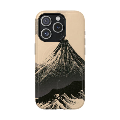 Beige Tough 2.0 Magsafe Phone Case for iPhone - Obsidian Ink Summit