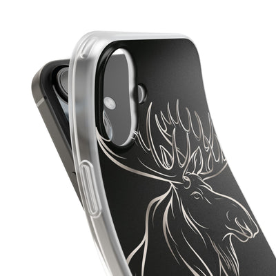Nordic Moose Contour · Lite Phone Case for iPhone ·  Black