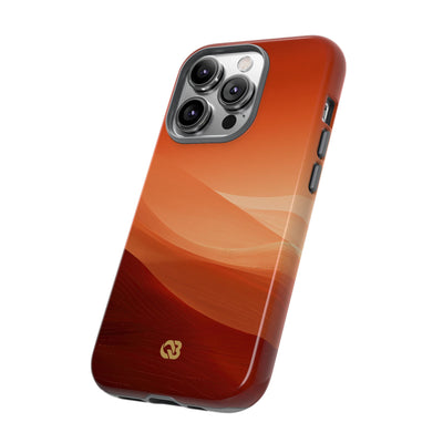 Orange Tough Phone Case for iPhone - Crimson Dune Gradient