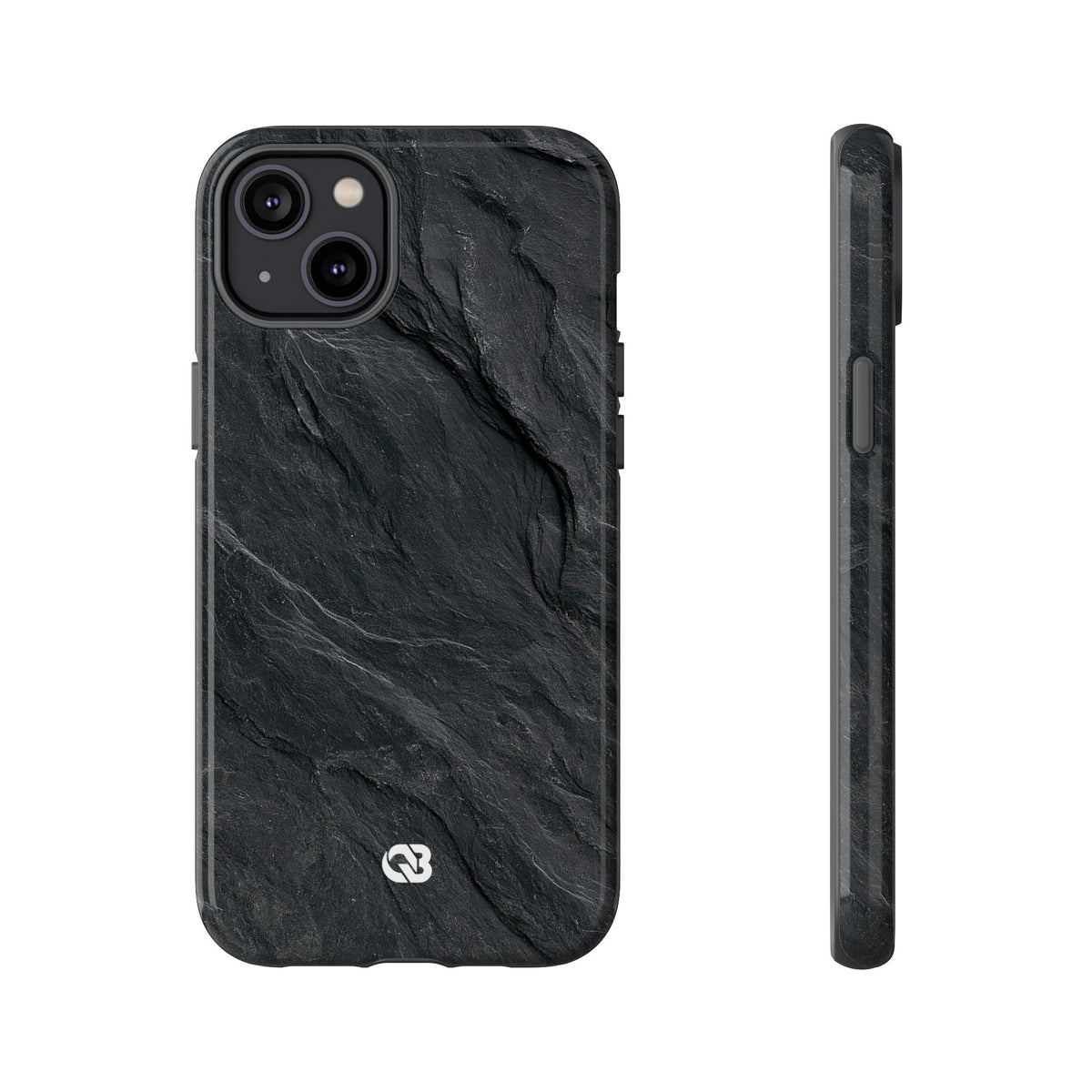 Dark Slate Strata · Tough Phone Case for iPhone · Black