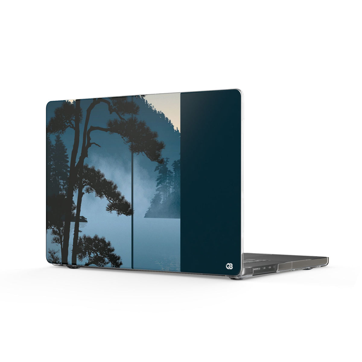 Misty Pine Horizon · Clear Hard Case for MacBook · Teal
