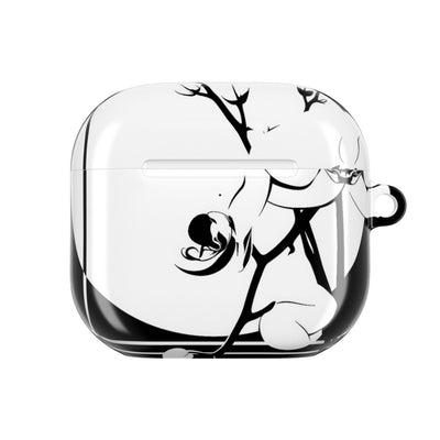 Nocturne Orchid Bloom · Hard Case for AirPods & AirPods Pro · Black