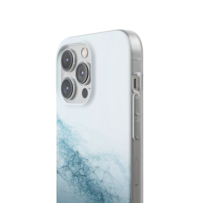 Teal Lite Phone Case for iPhone - Cyan Vector Lattice