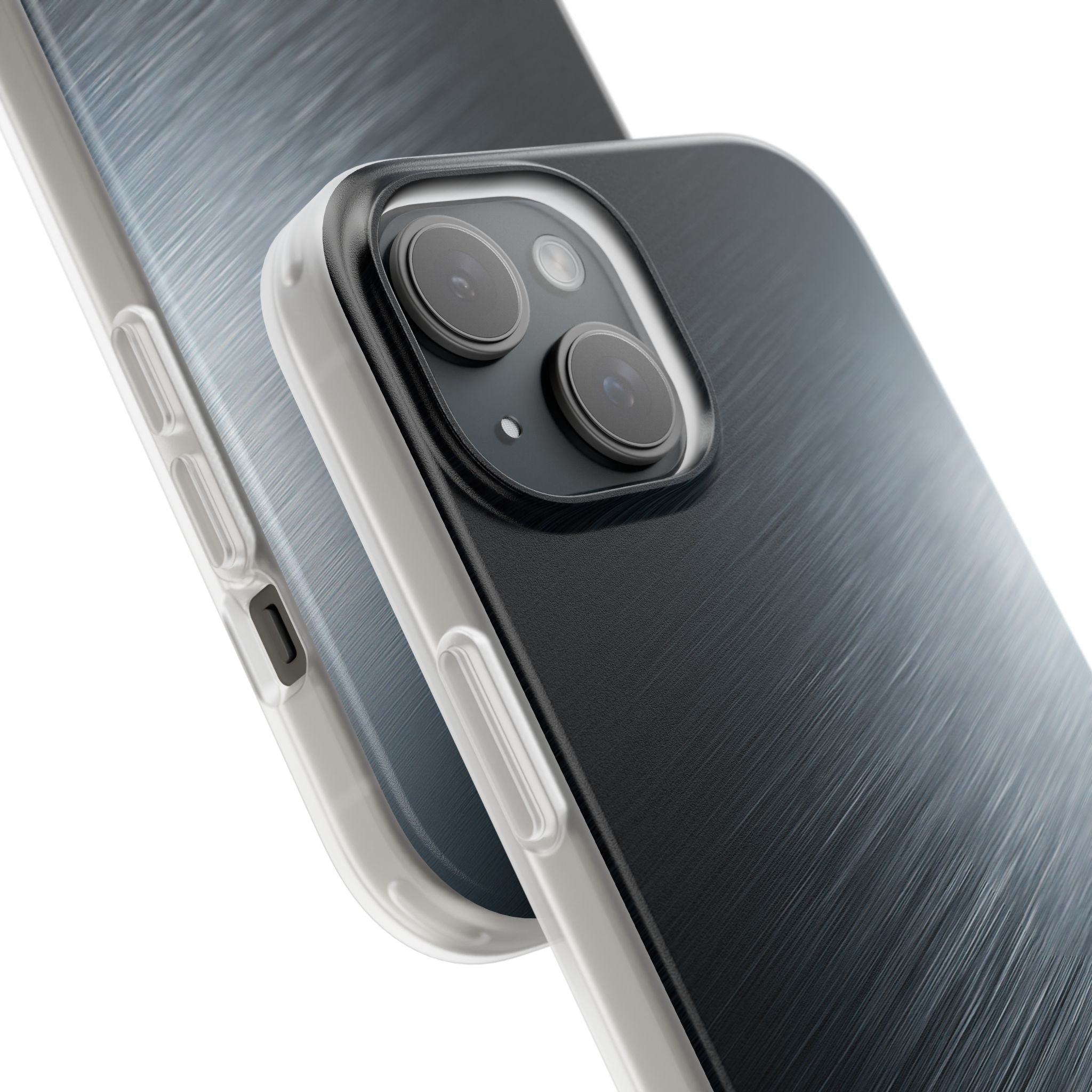 Grey Lite Phone Case for iPhone - Charcoal Brushed Steel