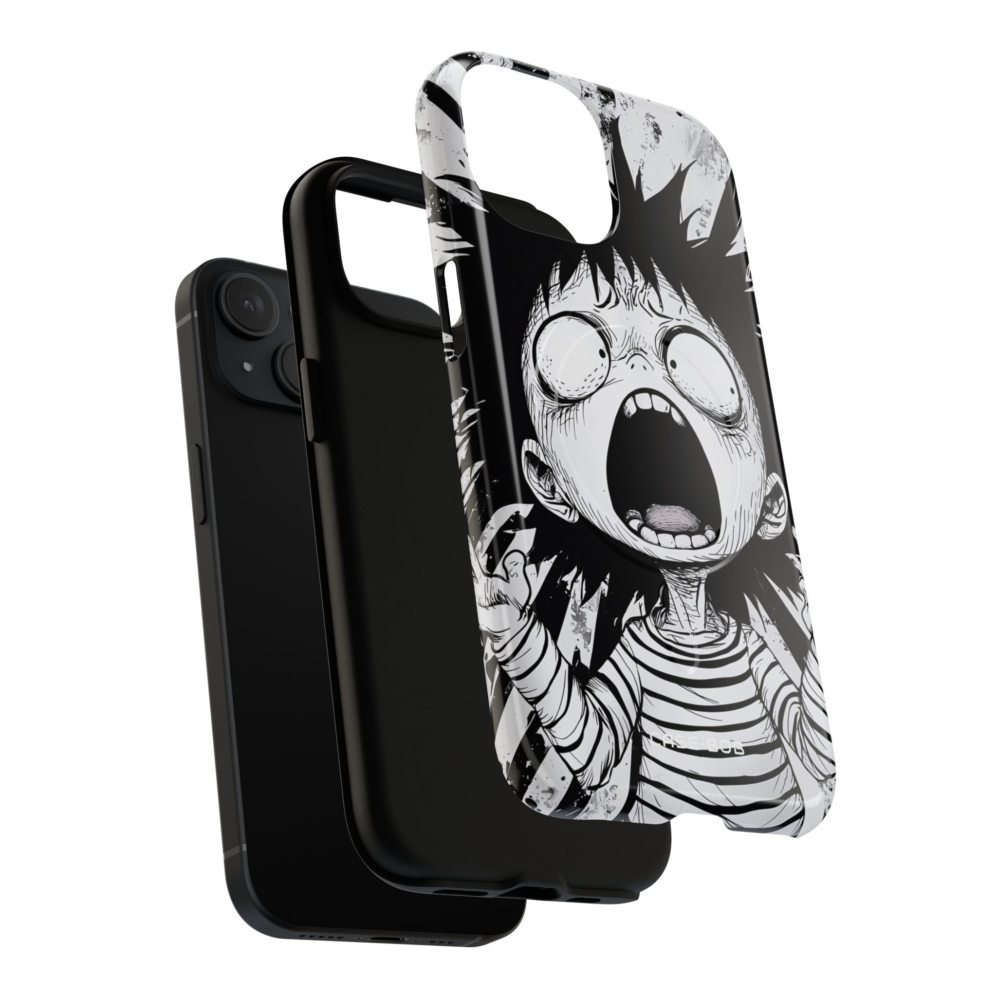 Screaming Stripes iPhone 15 Cover - Tough+