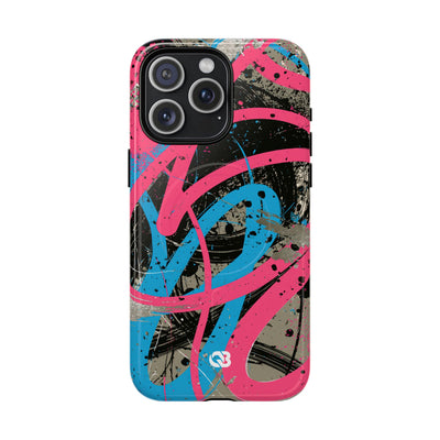 Cyber Splatter Flow · Tough 2.0 Magnetic Phone Case for iPhone · Pink