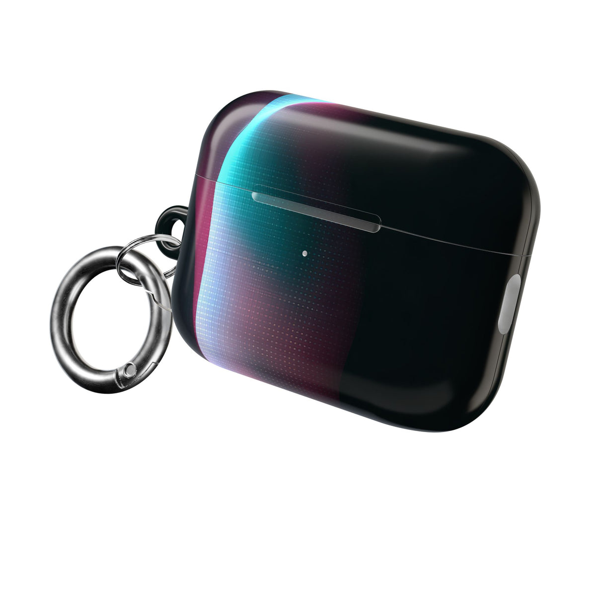 Neon Pixel Flow · Hard Case for AirPods & AirPods Pro · Black