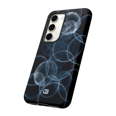 Blue Tough Phone Case for Samsung - Cyan Pulse Ripple