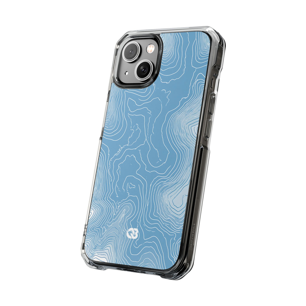 Glacial Basin Topo · Clear Impact Magnetic Phone Case for iPhone · Blue