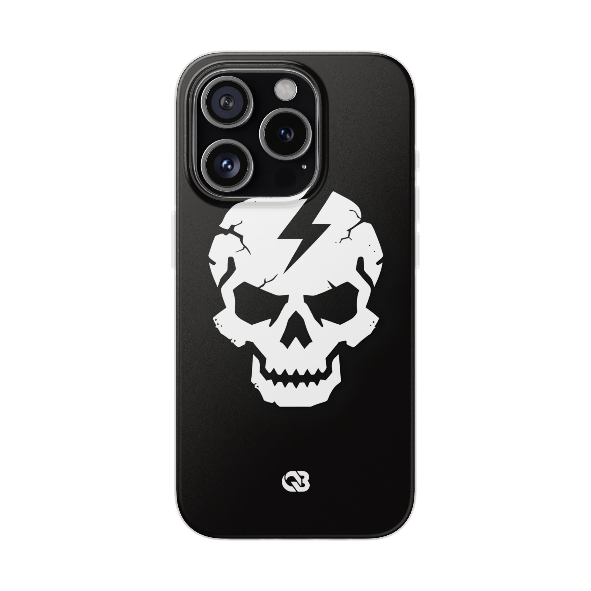 Shattered Bolt Skull · Soft Phone Case for iPhone