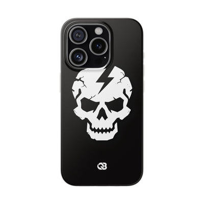 Shattered Bolt Skull · Soft Phone Case for iPhone