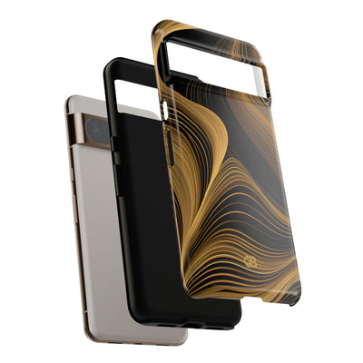 Gold Tough Phone Case for Google Pixel - Molten Copper Strands
