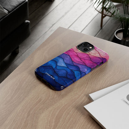 Wavy Vein Gradient iPhone 14 Plus Case - Tough