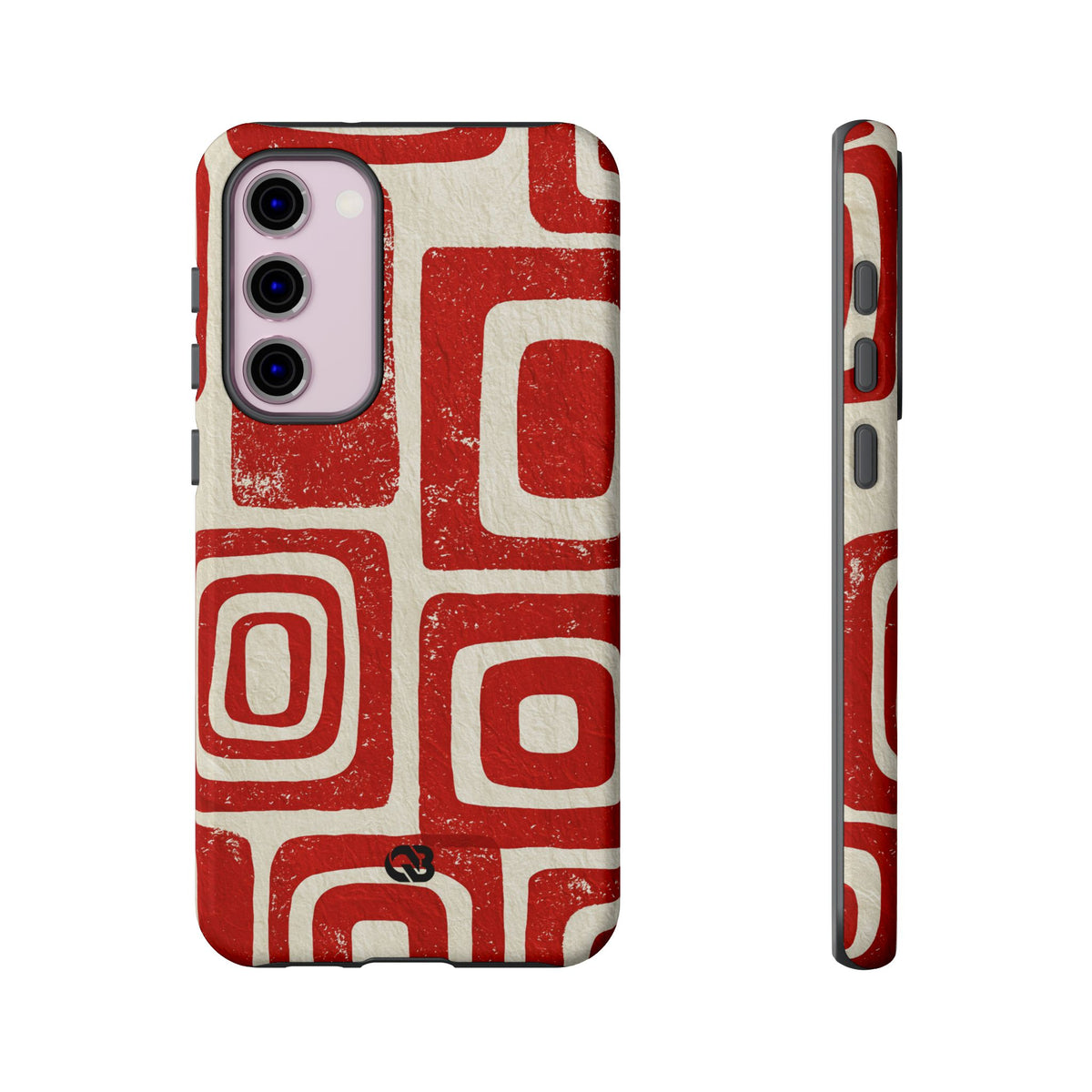 Vermilion Block Motif · Tough Phone Case for Samsung · Red