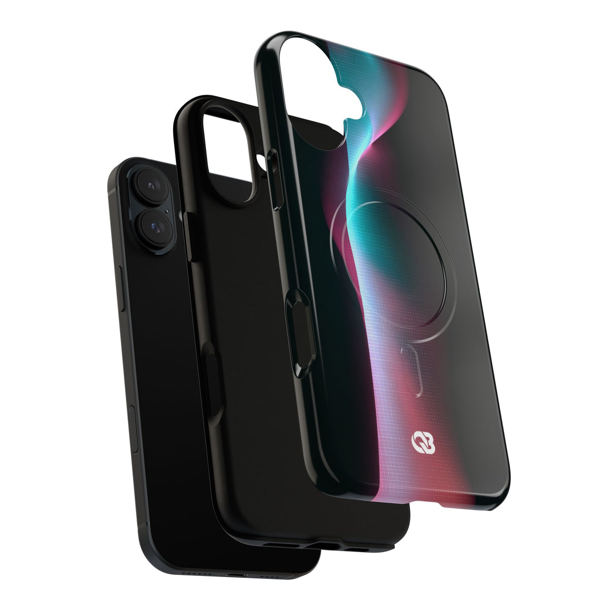 Neon Pixel Flow · Tough 2.0 Magnetic Phone Case for iPhone · Black