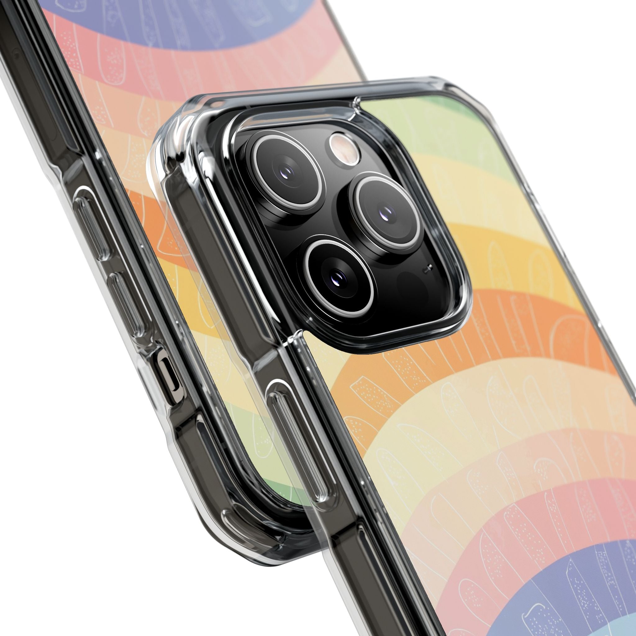 Pastel Rainbow Bands iPhone 14 Pro Case - Impact