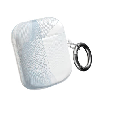 Glacial Contour Waves · Hard Case for AirPods & AirPods Pro · White