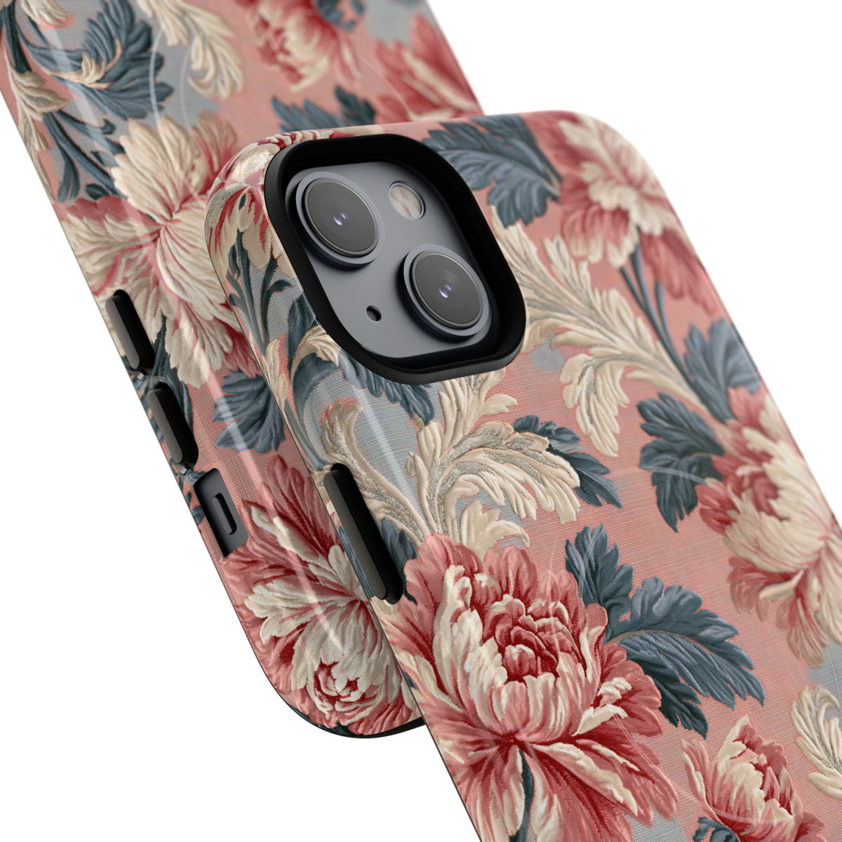 Blush Peony Jacquard · Tough 2.0 Magnetic Phone Case for iPhone · Pink