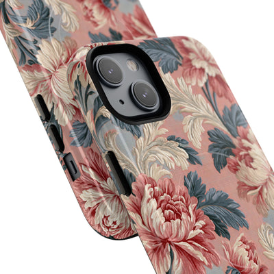 Blush Peony Jacquard · Tough 2.0 Magnetic Phone Case for iPhone · Pink