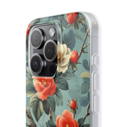 Coral Bloom iPhone 15 Pro Cover - Blød