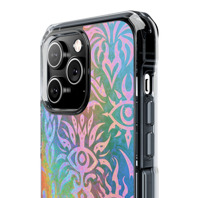 Chromatic Mystic Sigil · Clear Impact Magnetic Phone Case for iPhone · Blue