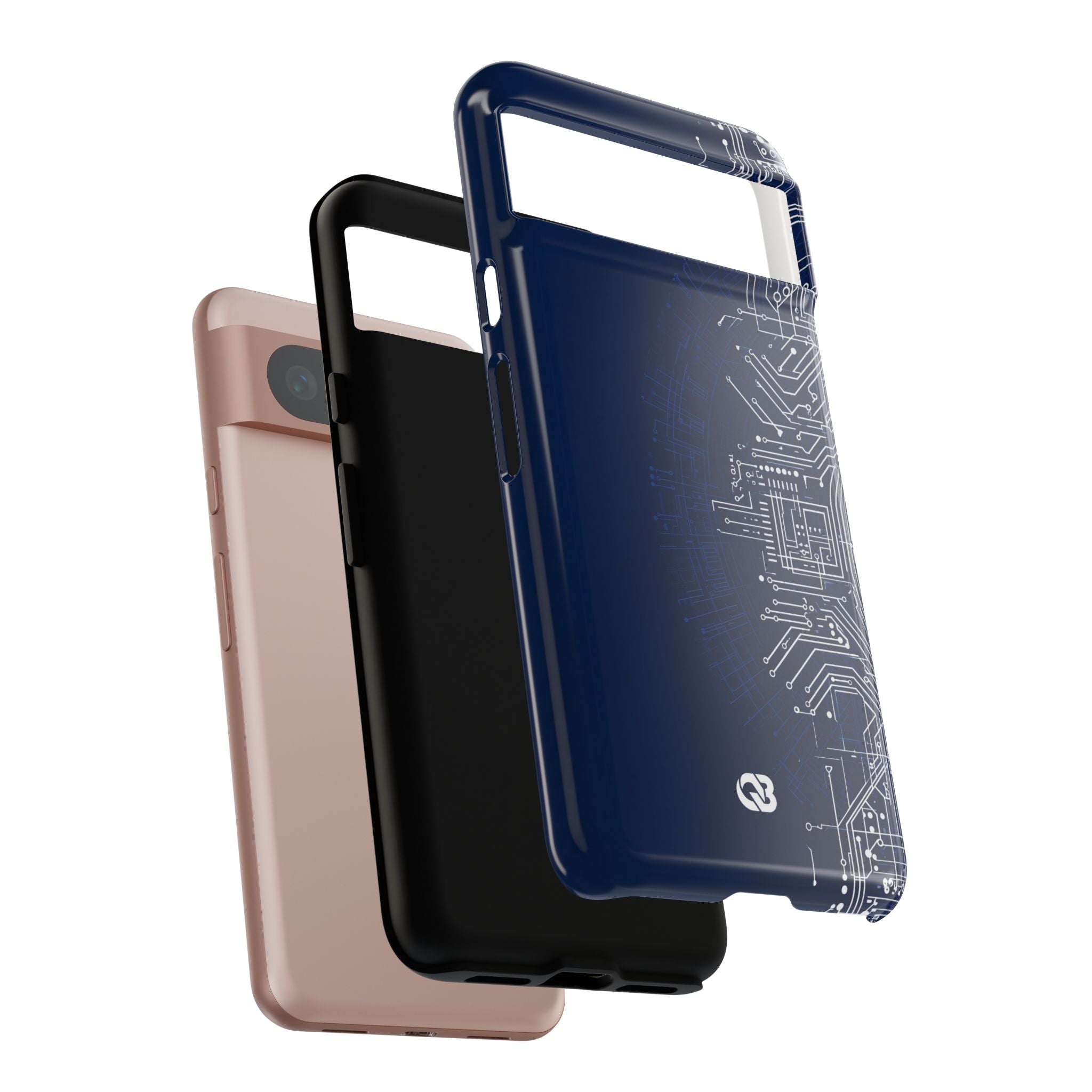 Blue Tough Phone Case for Google Pixel - Cobalt Circuit Logic