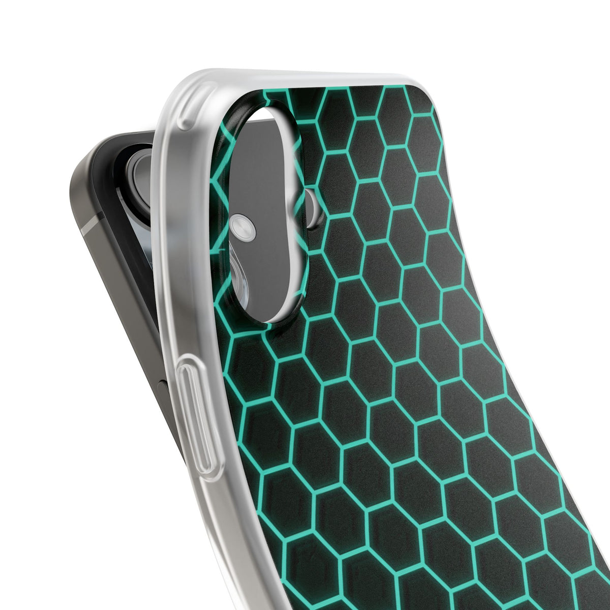 Neon Hex Spectrum · Lite Phone Case for iPhone ·  Teal
