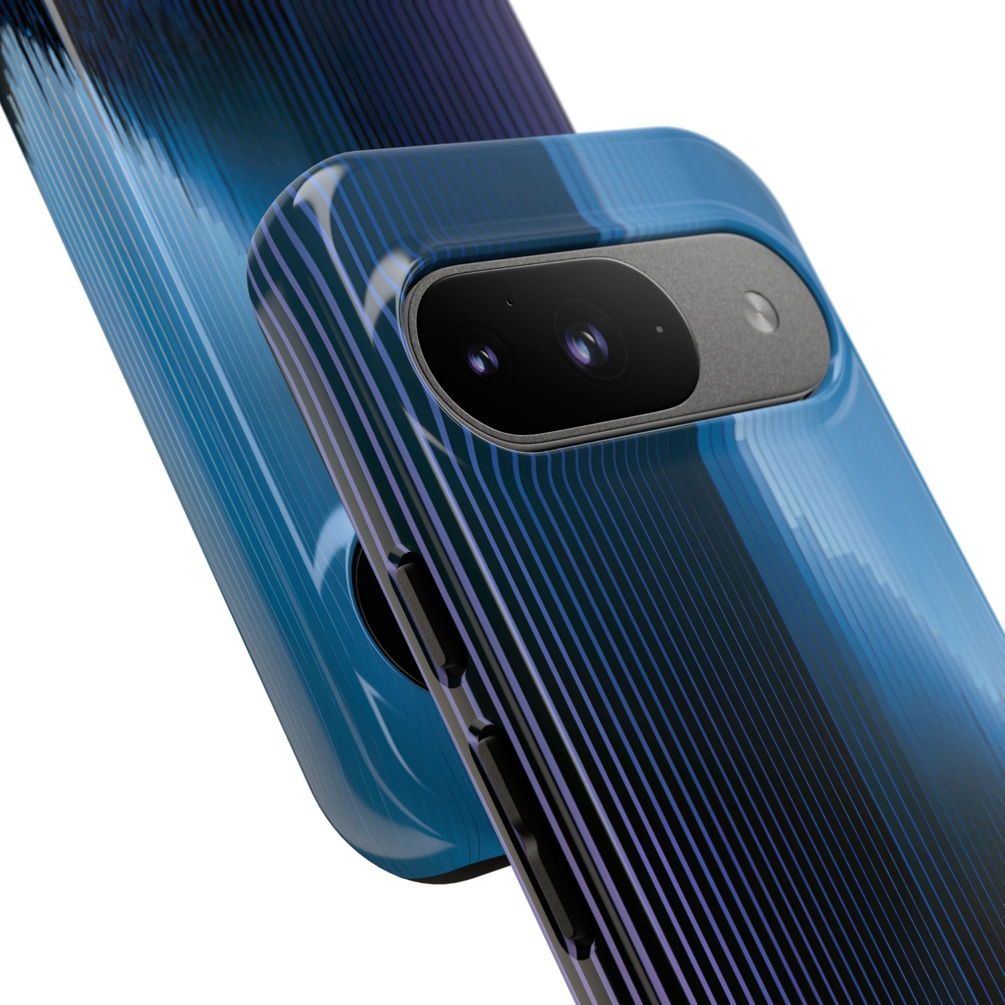 Blue Tough Phone Case for Google Pixel - Indigo Distortion Wave
