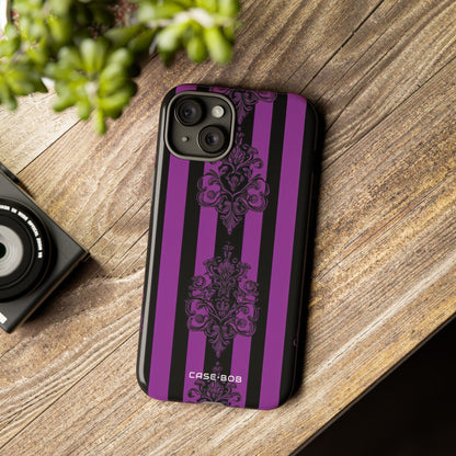 Damask Elegance Purple iPhone 15 Plus Case - Tough